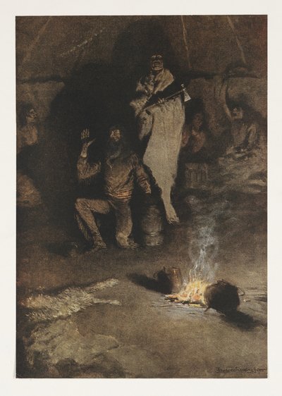 Der Wächter des Whisky-Händlers, aus Colliers Weekly, 1906 von Frederic Remington